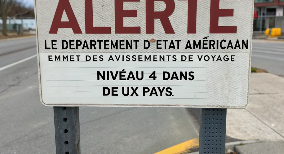 Alerte : Le Département d'État américain émet des avertissements de voyage niveau 4 dans deux pays