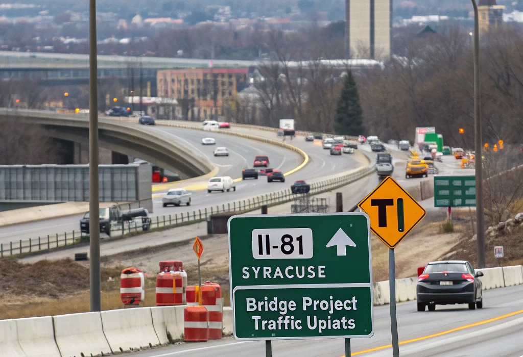 Fermetures de Voies sur I-81 Sud à Syracuse pour le Projet de Viaduc - Mises à Jour de Circulation