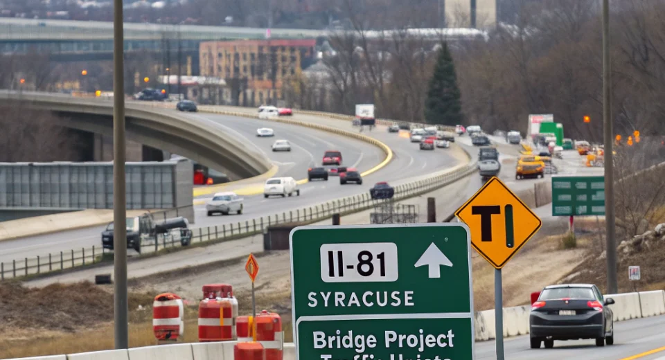 Fermetures de Voies sur I-81 Sud à Syracuse pour le Projet de Viaduc - Mises à Jour de Circulation